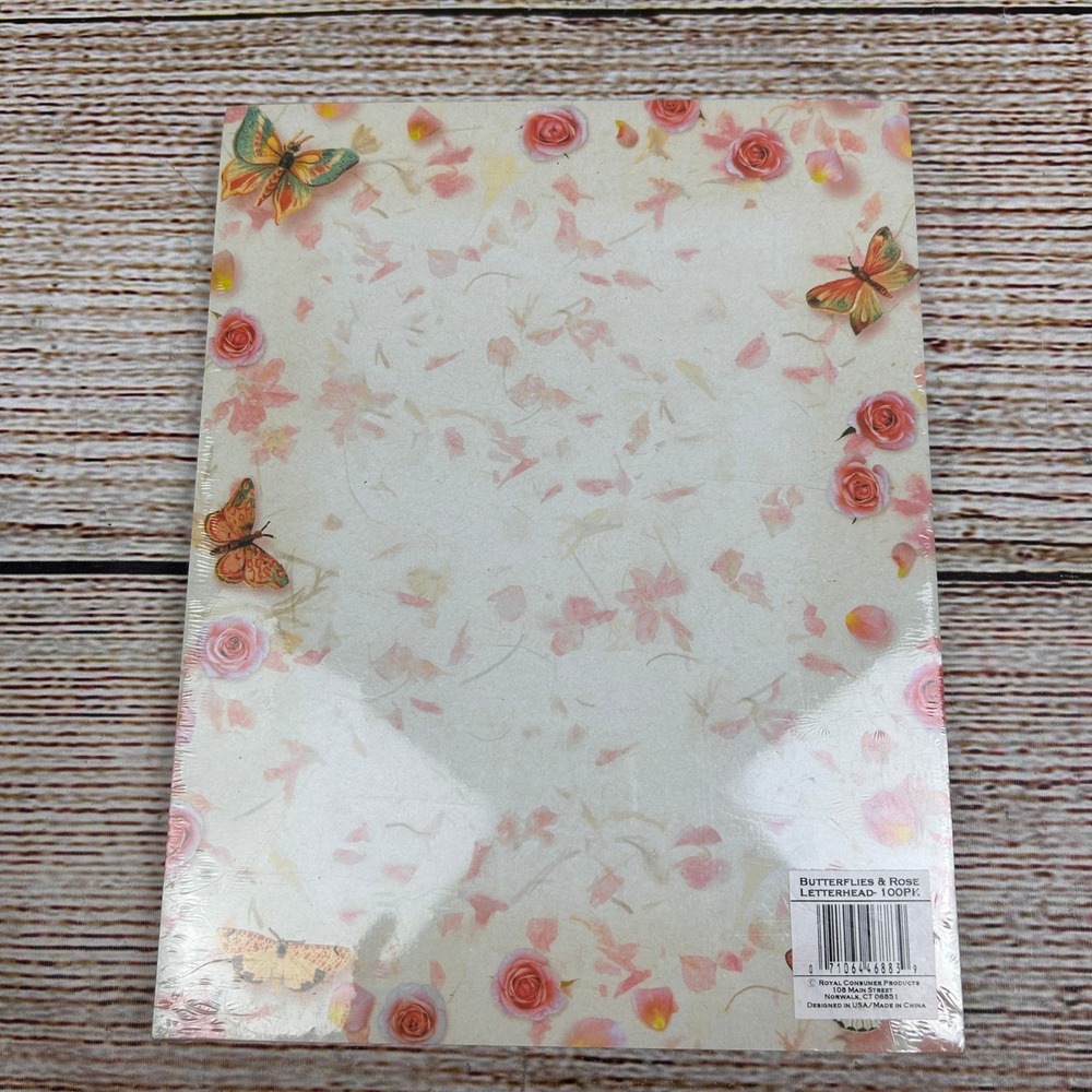 Geographics Butterflies & Rose Letterhead 100 Count 24lb Paper 8.5x11 46883